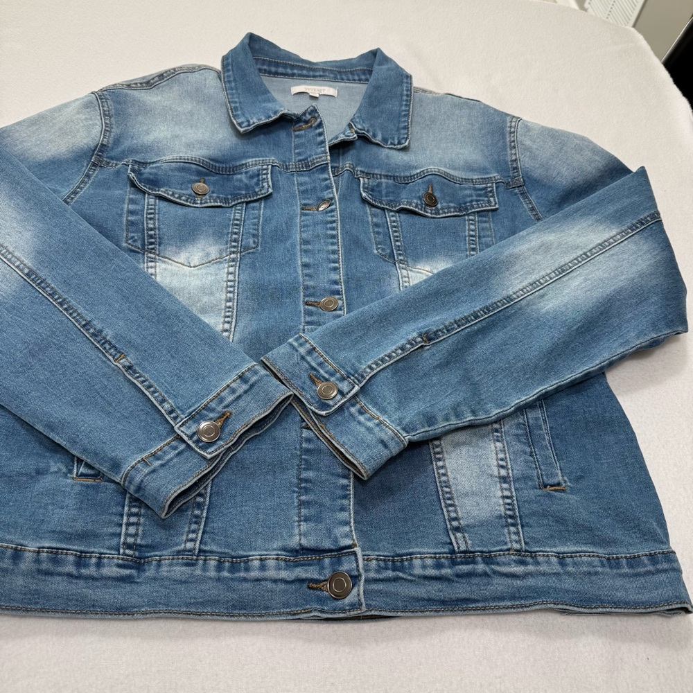 Veveret Denim Subtle Fading Button Down Jean Jacket Size 2XL #2087 - Picture 4 of 8